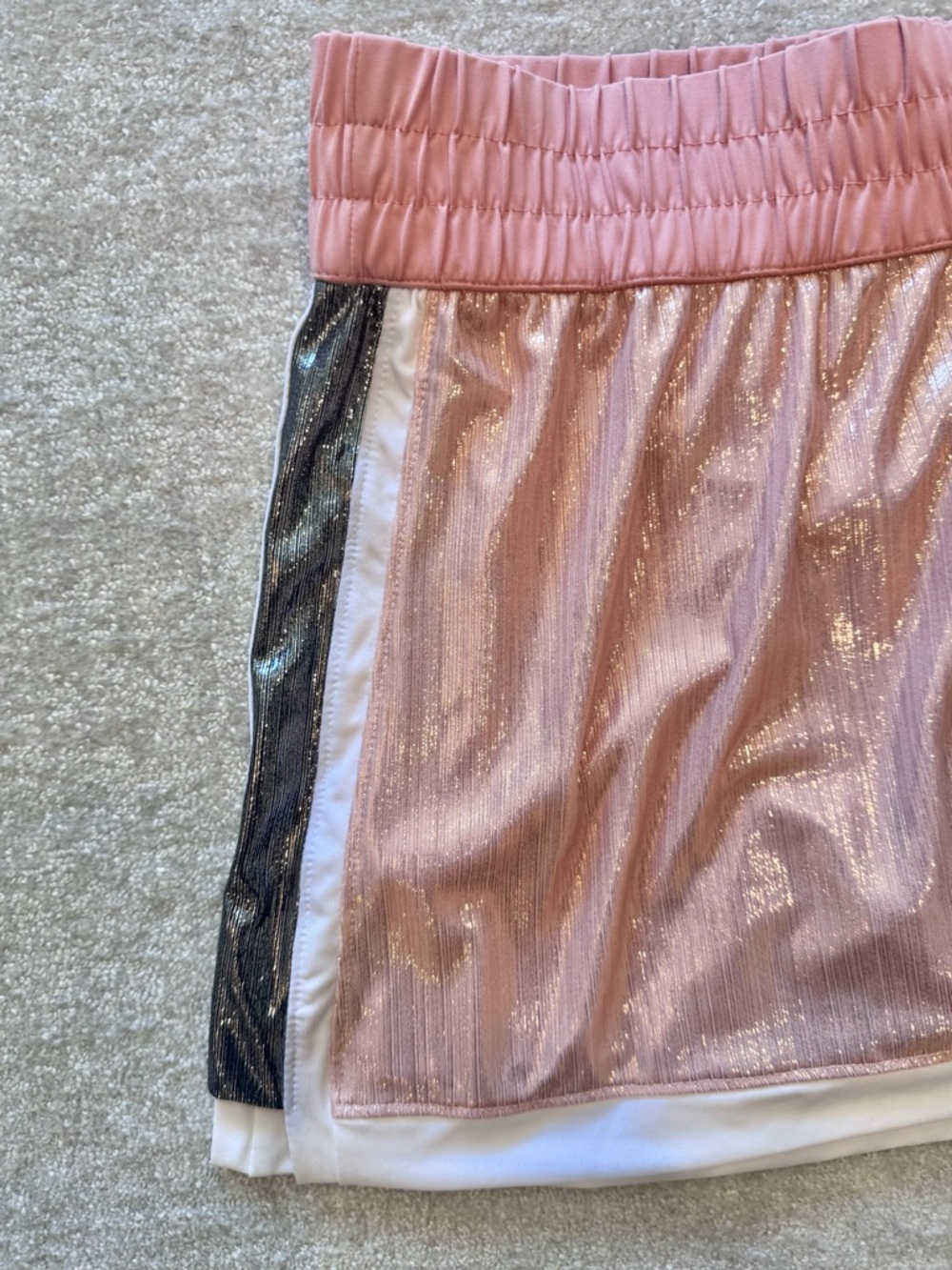 Never worn! Lucky In Love High Waist Boxer Tennis Skort Pink Metallic Size S - Picture 4 of 6